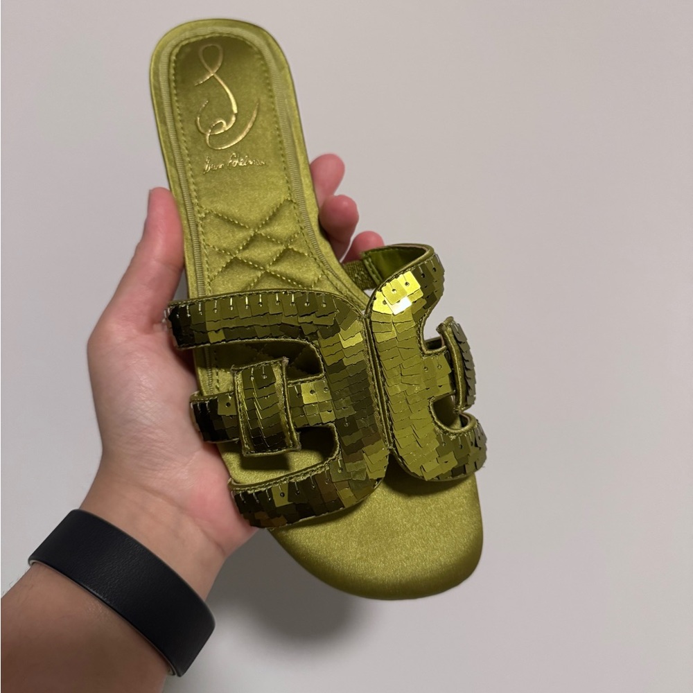 Sam Edelman Green Sequin Bay Sandals